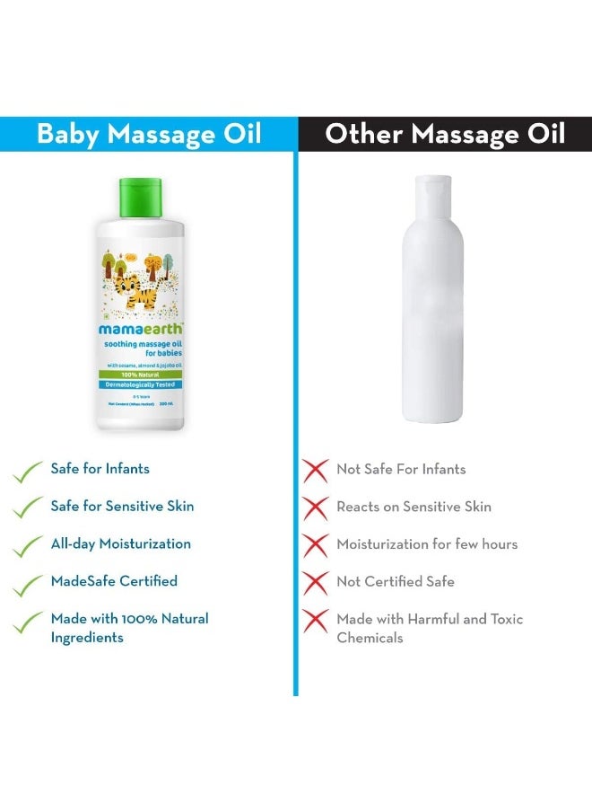 Mamaearth - Soothing Massage Oil For Babies, 200 Ml - Image 1