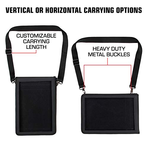 USA GEAR 10 inch Tablet Case - Tablet Holder with Shoulder Strap Compatible with Apple iPad 2019 and 2018, Samsung Galaxy Tab A 10.1, Tab S3, Tab 4 10.1, Lenovo Tab 4, and Microsoft Surface Go (Black) - Image 2
