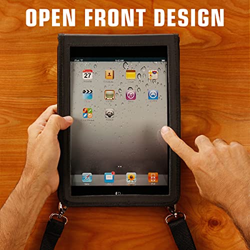 USA GEAR 10 inch Tablet Case - Tablet Holder with Shoulder Strap Compatible with Apple iPad 2019 and 2018, Samsung Galaxy Tab A 10.1, Tab S3, Tab 4 10.1, Lenovo Tab 4, and Microsoft Surface Go (Black) - Image 4