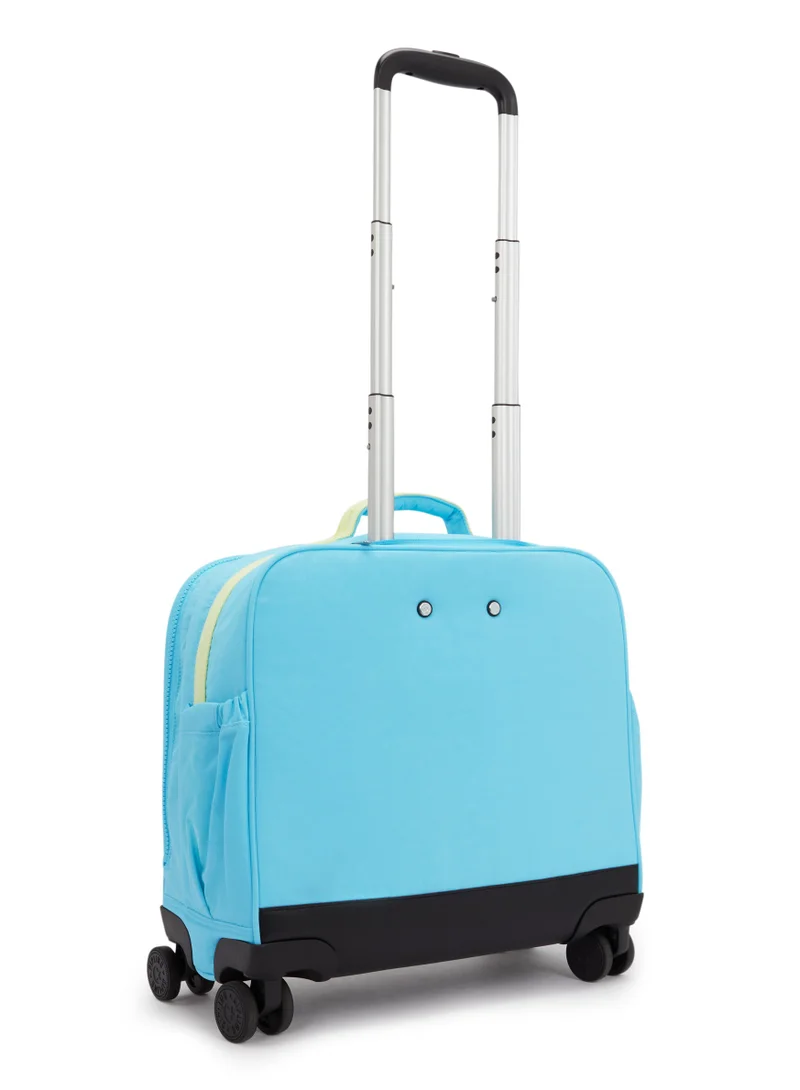Kipling New Storia Kids' 4-Wheeled School Trolley Bag with 13 inch Laptop Compartment, 2.25kg - Splash blue