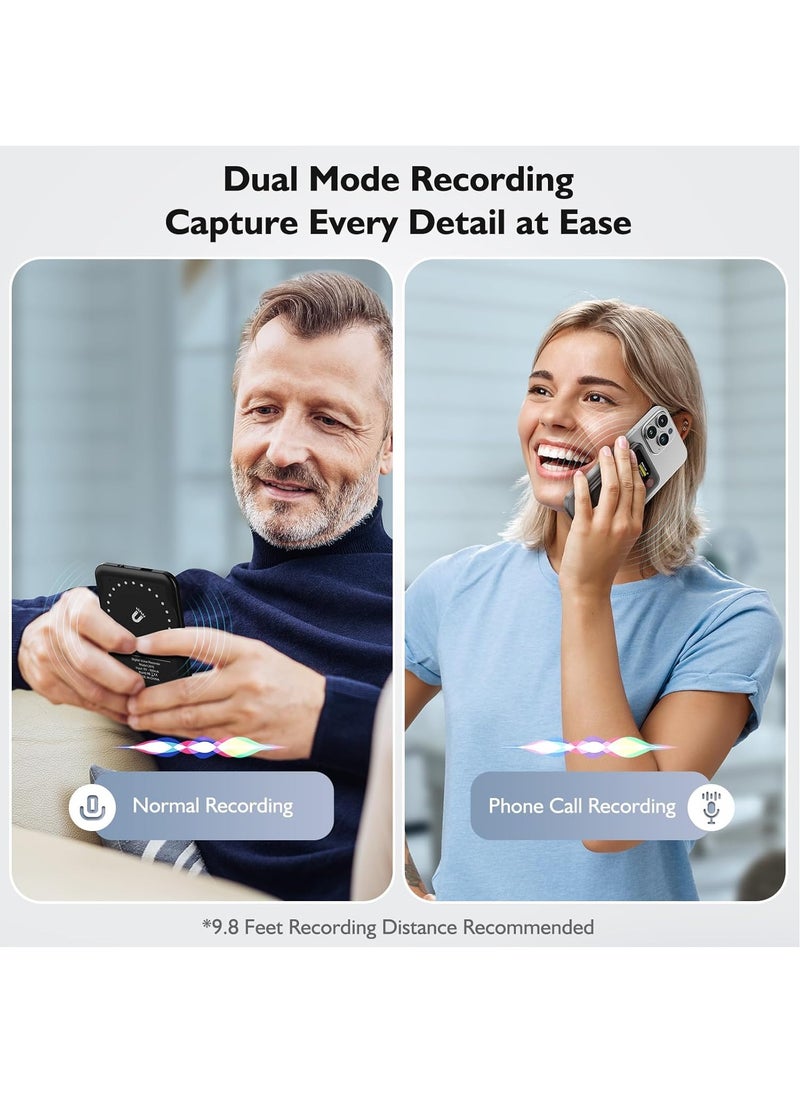 KADIP - AI Voice Recorder with Transcription Summarize - Magnetic Note Audio Recording Device with Playback for Phone Calls Lectures Meetings Interviews, APP Control Support 104 Languages Noise Reduction 64GB Memory - Image 1