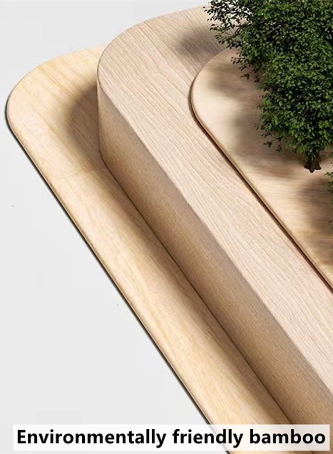 كوتيس طاولة سرير بسيطة ثلاثية الطبقات من كوتيس، طاولة بجانب السرير، خزانة بجانب السرير، طاولة جانبية، طاولة نهاية، طاولة أريكة لغرفة النوم، غرفة المعيشة، المكتب، خشب MDF من الخيزران، 40 × 30 × 48 سم - Image 5