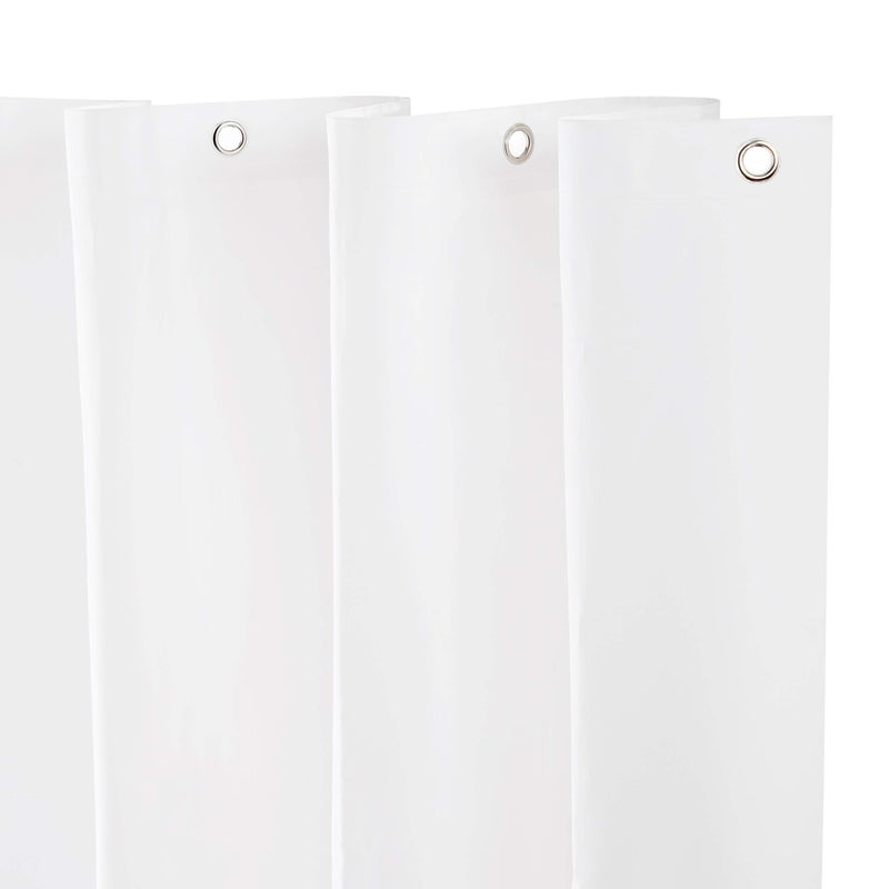 Kenney KN61440 Medium Weight 5 Gauge Waterproof PEVA Shower Curtain Liner with RustResistant Metal Grommets and Weighted Magnetic Hem for Bathroom 70 W x 72 H White 1Pack