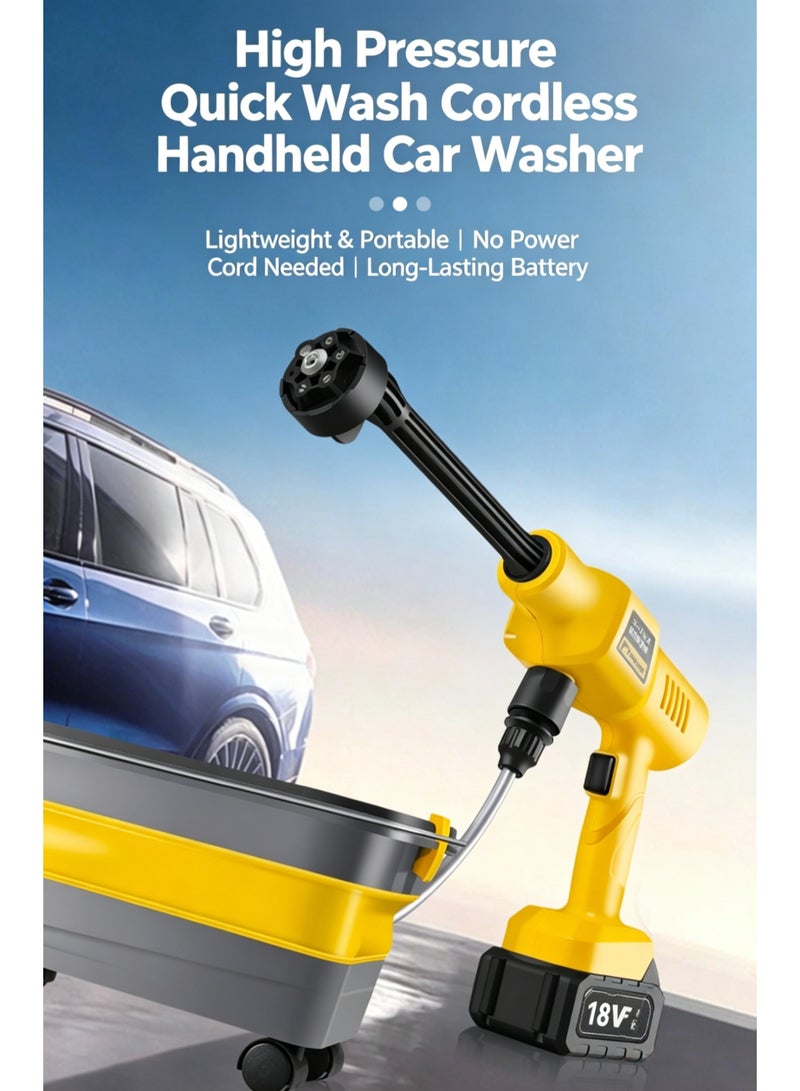 Cordless High Pressure Washer , 22L portable water tank, 6 Adjustable Spray Modes, Two 12000mAh lithium batteries, Foam Nozzle, for Car Wash, Home & Outdoor Cleaning - Image 3