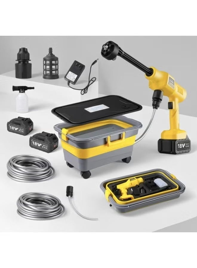 Cordless High Pressure Washer , 22L portable water tank, 6 Adjustable Spray Modes, Two 12000mAh lithium batteries, Foam Nozzle, for Car Wash, Home & Outdoor Cleaning - Image 1