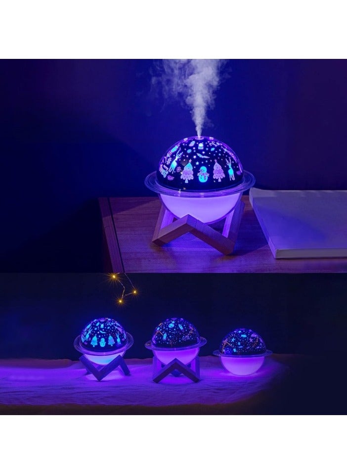 REBENUO Pepisky Projector Lamp Humidifier USB Desktop Night Light Air Home Use Bedroom Large Capacity Mute Humidifying Air Fresher - Image 3