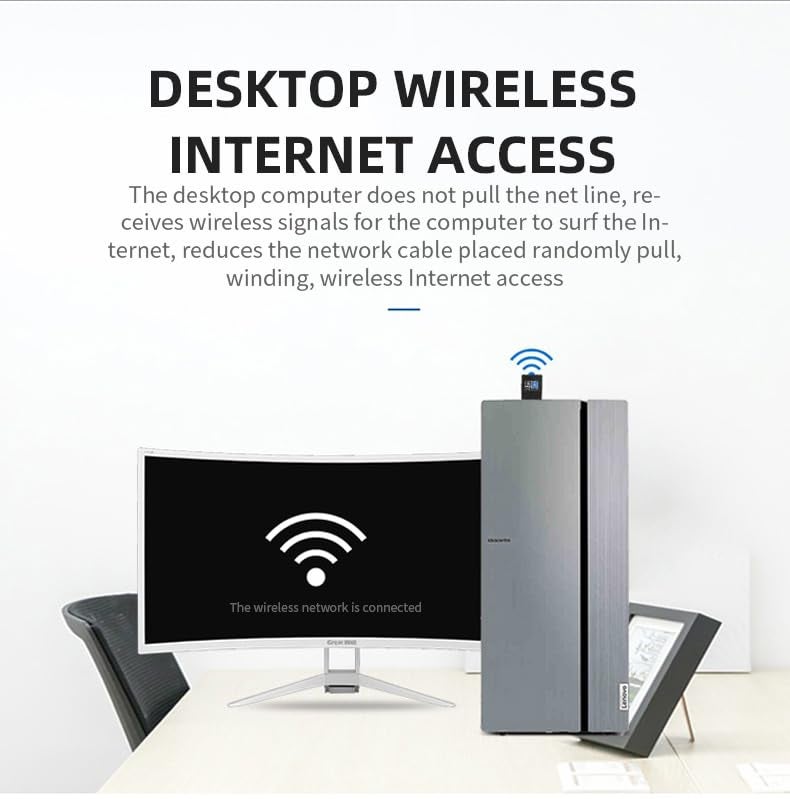 MANYCAST USB WiFi and Bluetooth Adapter - 150Mbps Wireless Wi-fi Connection, Bluetooth 4.2 Dongle for PC, Laptop, Desktop Computer Network Card Compatible with Windows & Mac OS - Image 3