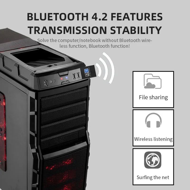 MANYCAST USB WiFi and Bluetooth Adapter - 150Mbps Wireless Wi-fi Connection, Bluetooth 4.2 Dongle for PC, Laptop, Desktop Computer Network Card Compatible with Windows & Mac OS - Image 5