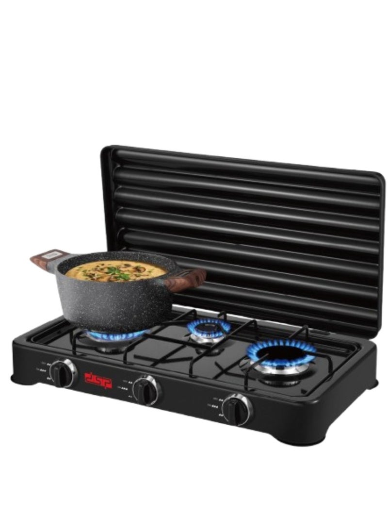 DSP - DSP - Gas Stove - 3 Burners - KD5077 - Black - Image 1
