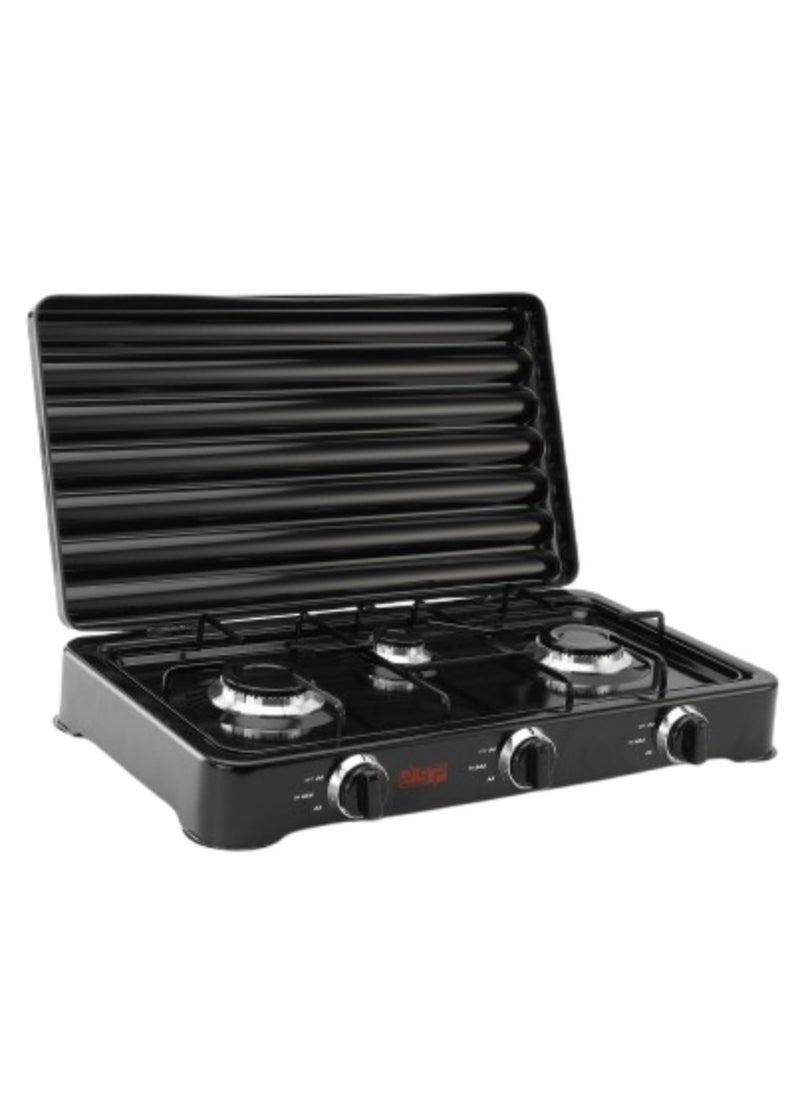 DSP - DSP - Gas Stove - 3 Burners - KD5077 - Black - Image 1