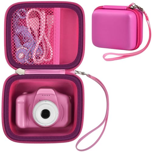 GWCASE Camera Case Compatible with Seckton for MAVOKIS for ZUODUN for YEEHAO for HOOMOON for Goopow for GREENKINDER Kids Selfie Camera, Kids Digital Cameras Holder Container (Box Only)-Red Zipper - Image 1