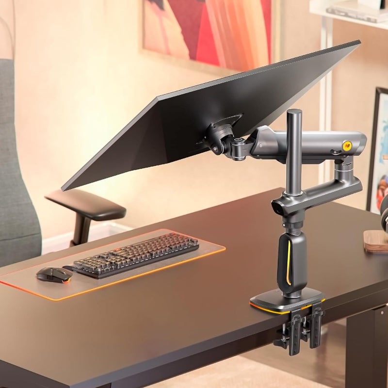 NB Ergonomic Heavy Duty Monitor Mount for Ultrawide Screens Up to 60 Inch Flat Curved - Max Load 20 kg, Screen Mount Monitor Bracket 32 34 49 Inch | VESA 75/100 mm (black) - Image 5