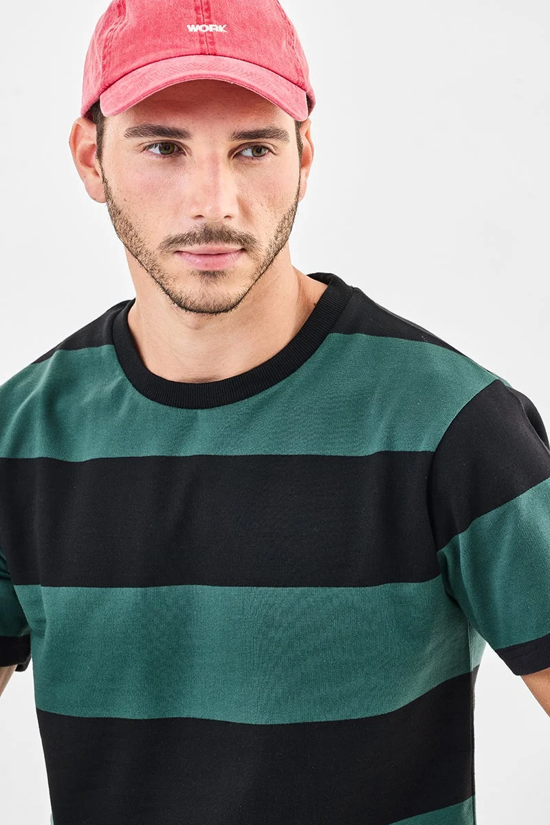 سنيتش تي شيرت بقصة عادية مخطط