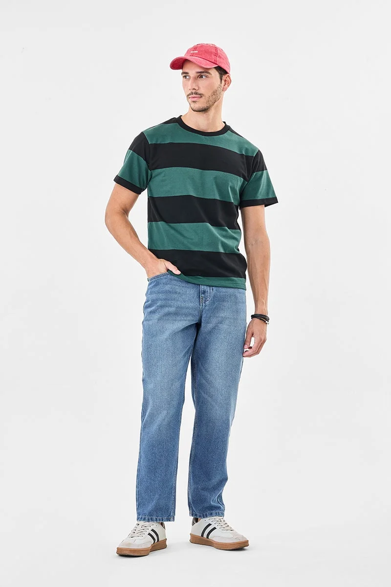 سنيتش تي شيرت بقصة عادية مخطط