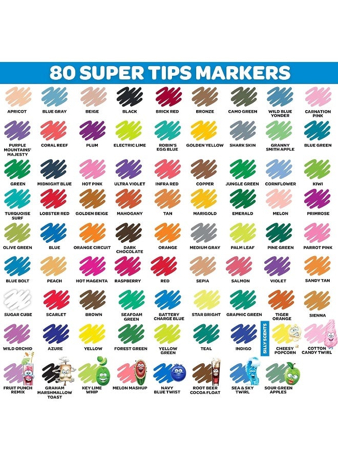 Crayola 80 Count SuperTips Washable Markers - Image 1