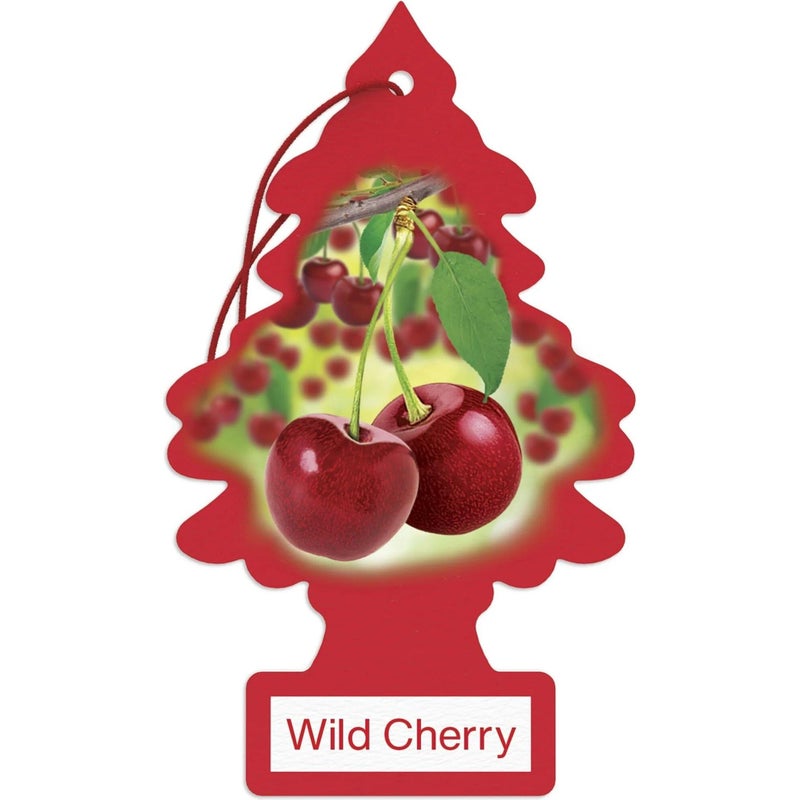 LITTLE TREES Car Air Freshener Hanging Paper Tree for Home or Car Wild Cherry Pack of 6 - Image 3