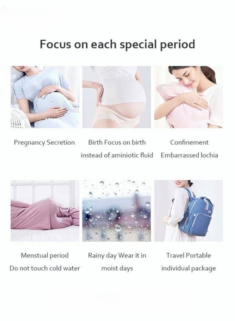 5 packs of women's disposable briefs for pregnant women, postpartum sterile high elastic panties, mid-waist sanitary soft panties, individually wrapped panties, white 2xl size (65-75KG)  - Image 3