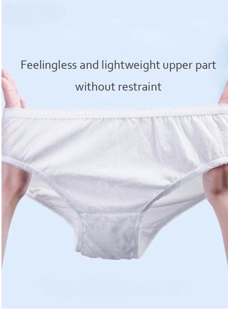 5 packs of women's disposable briefs for pregnant women, postpartum sterile high elastic panties, mid-waist sanitary soft panties, individually wrapped panties, white 2xl size (65-75KG)  - Image 4