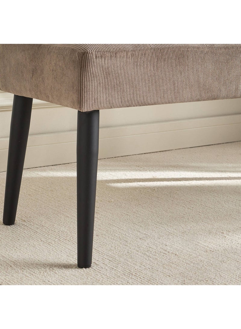 Taimi Modern Design Velvet Upholstered Ottoman Bench - End of Bed Bench, Shoe Changing Seat, Bench for Bedroom, Living Room, Entryway & Hallway, Beige - 120cm - Image 4