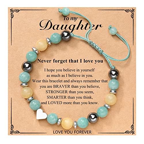 UPROMI To My Daughter Bracelet Valentines Day Christmas Birthday Back to School Gifts for Daughter from Mom - Image 1