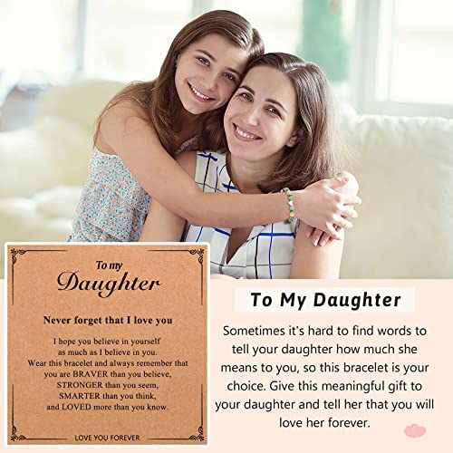 UPROMI To My Daughter Bracelet Valentines Day Christmas Birthday Back to School Gifts for Daughter from Mom - Image 2