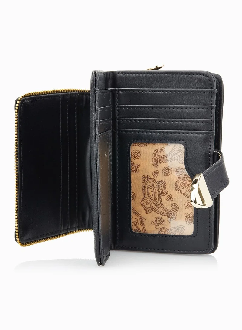 Ginger Zipper Buckled Purse