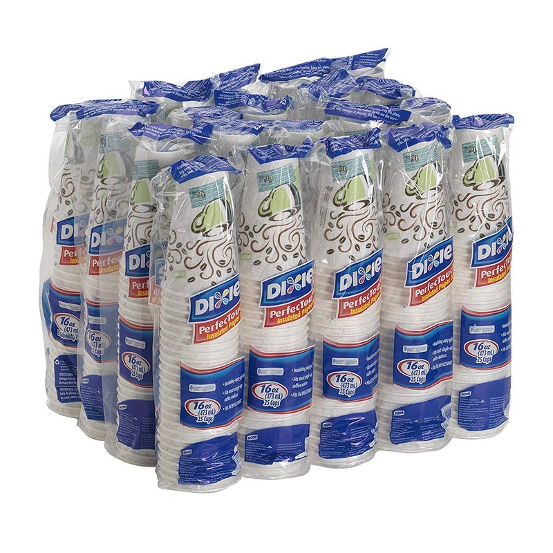Dixie Perfectouch Insulated Paper Hot Cup 300 Count 16oz Packing May Vary