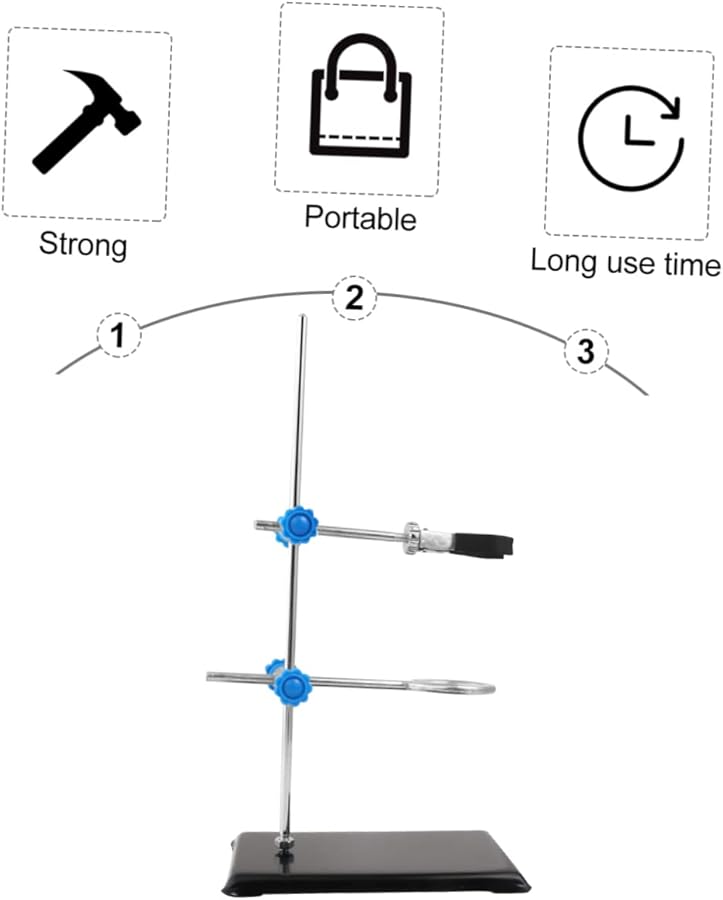 Mini Metal Lab Stand Detachable Chemistry Equipment Support Clamp Laboratory Grade - Image 5