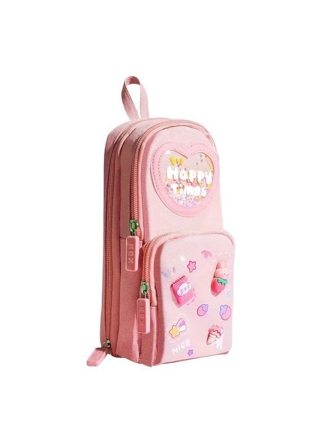 Galaxy Hi-Tech Pencil Case 3 Compartment Cute Aesthetic Pencil Case for Girls Large Capacity Pencil Pouch Multifunctional Pouch for School Kids Students Cute Stationary Gift for Children(multi-colour) - Image 4