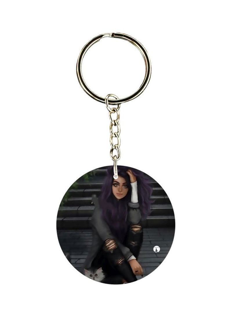RKN Character Printed Double Sided Keychain