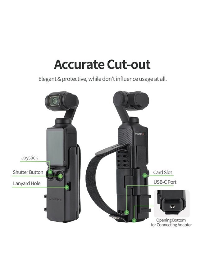 Sunnylife - Hand Band for Osmo Pocket 3 Protective Case Lanyard Expansion Frame Pocket 3 Extension Handle Cover, For DJI Osmo Pocket 3 Accessories - Image 1