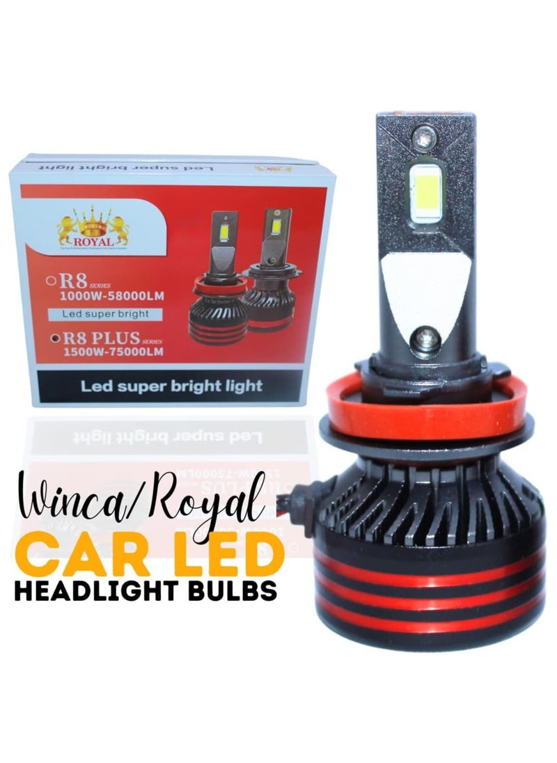 Royal Car LED Headlight Bulbs Automotive Pro Highlight Color temperature 6000K/white Bright Beam 6000K Cool White R8 Plus Series 3000W-120000LM High Power 9005  - Image 4