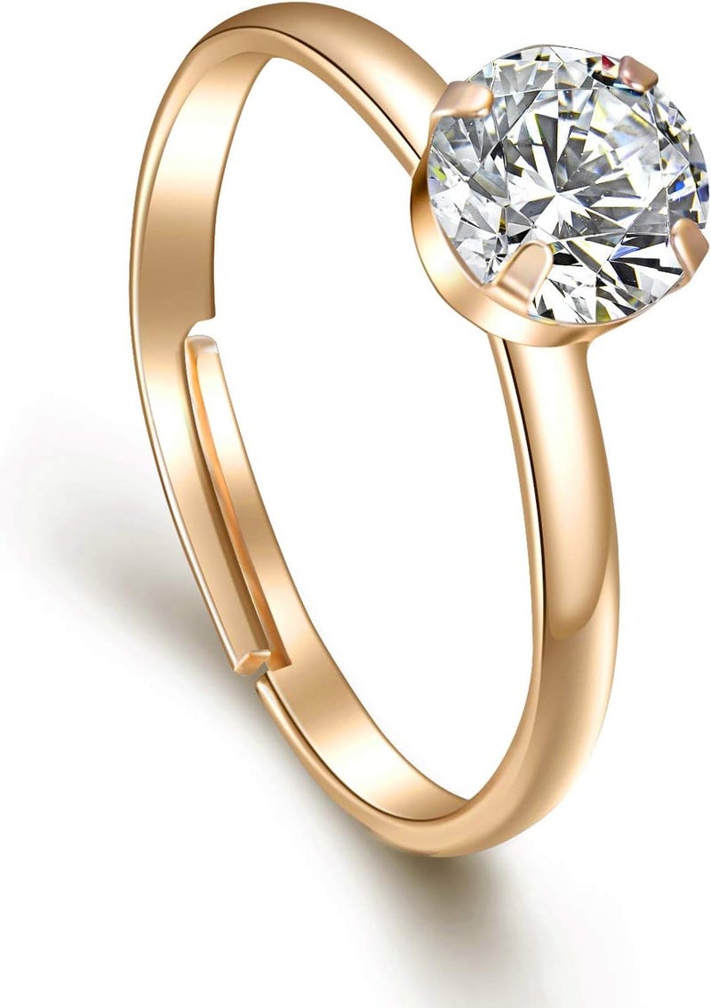 Topoox 40 Pack Gold Diamond Engagement Rings for Bridal Shower Party Game Wedding Table Decorations - Image 1