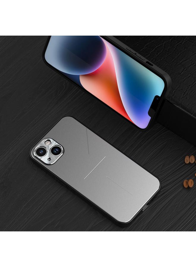 The Bros Case For iPhone 14 Plus RJ52 3-Line Style Metal TPU Shockproof Phone Case