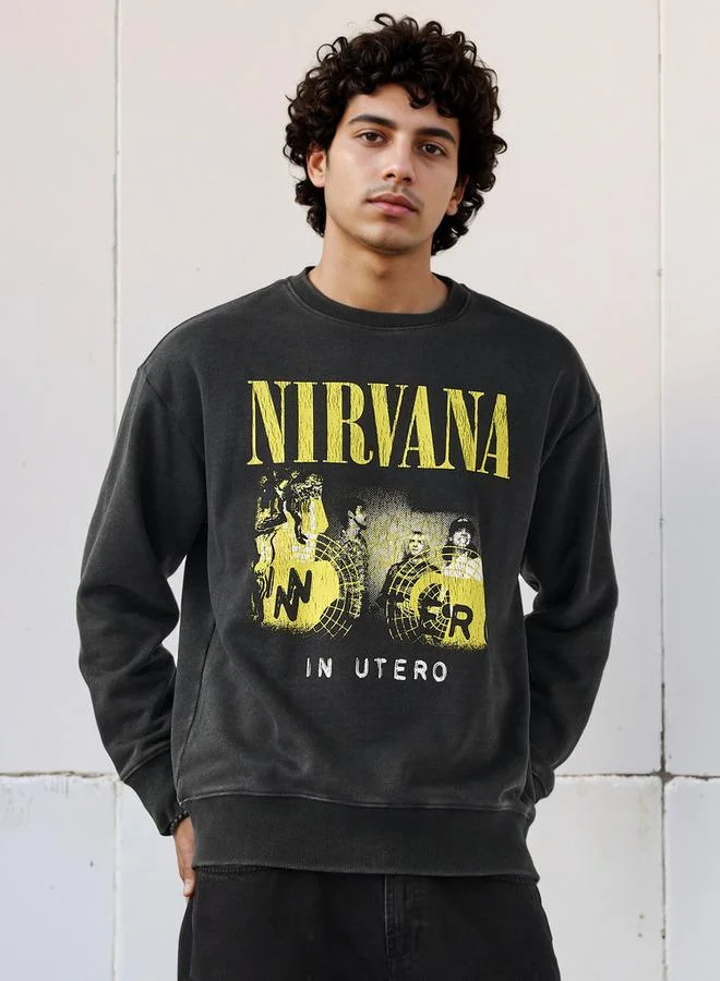 Nirvana Print Sweatshirt