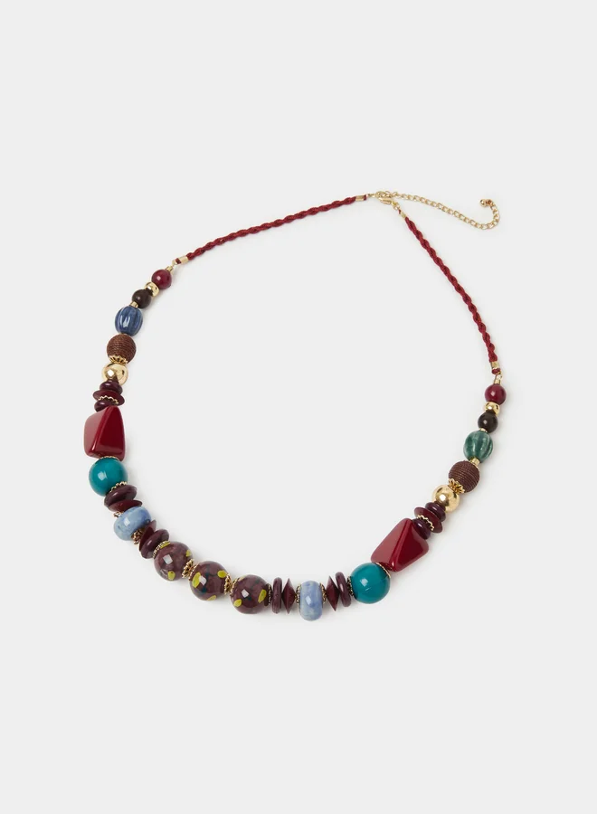 Multi-Color Beaded Necklace