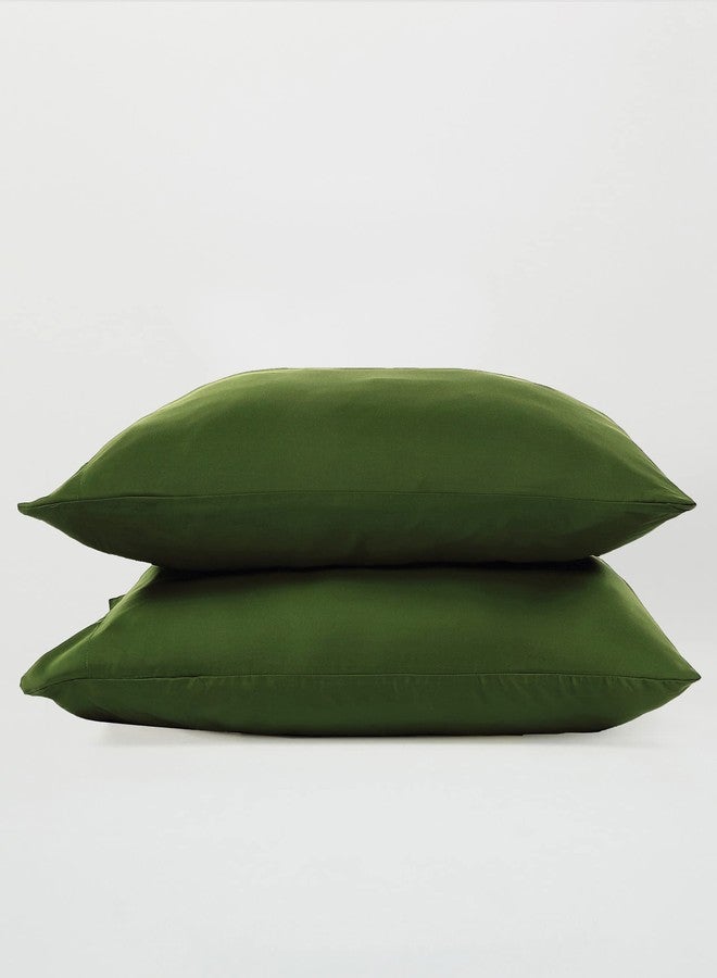 SIJO AiryWeight Tencel Pillowcases Set, 100% Lyocell derived from Eucalyptus, 2-Pack, Temperature Regulating, Cooling, Hypoallergenic, Moisture Wicking, Silky Soft (Forest, Queen) - Image 3
