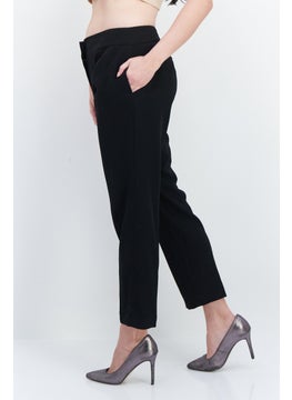 Kasper  Women Petite Slim Straight Leg Trousers, Black  - Image 2