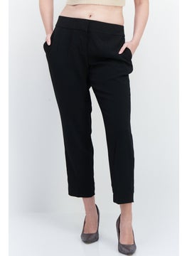 Kasper  Women Petite Slim Straight Leg Trousers, Black  - Image 1