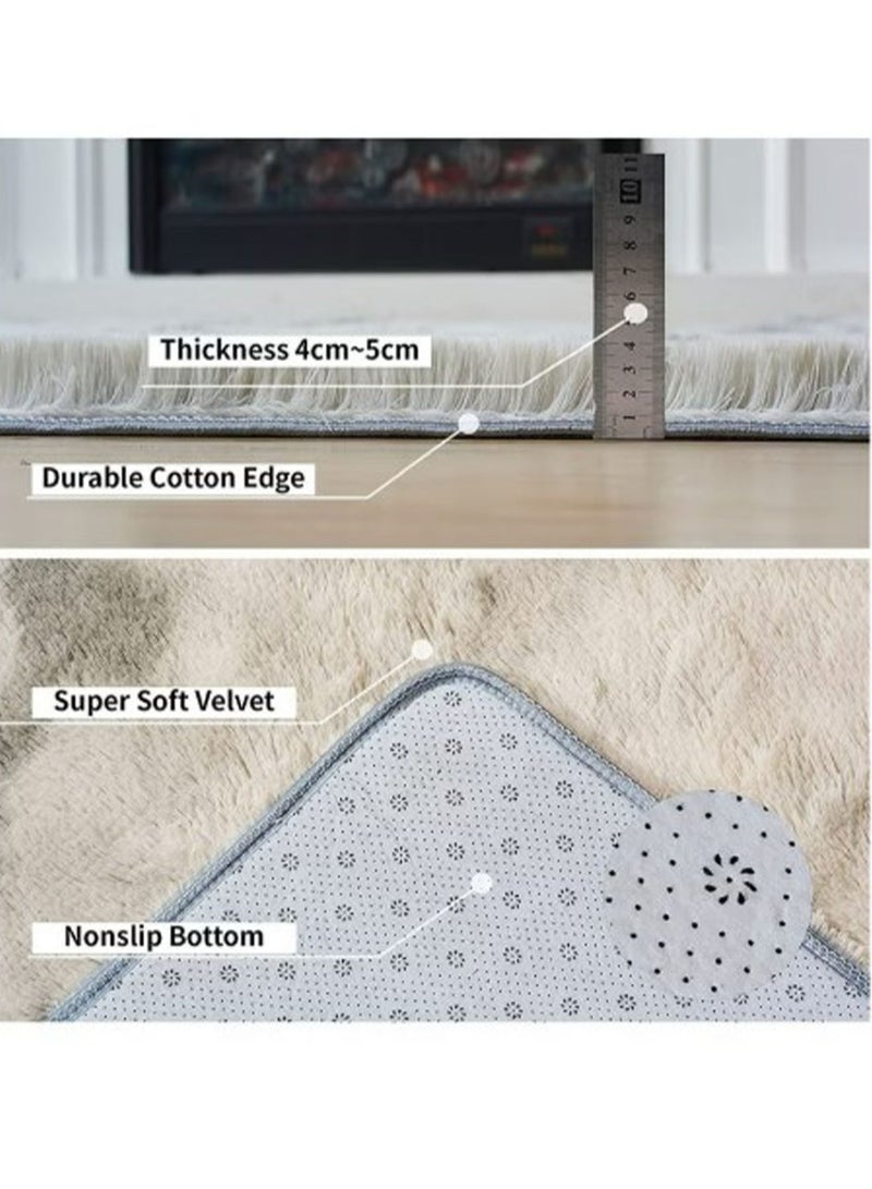 MONOGUE Large Area Rug Tie Dye Plush Shaggy Super Soft Fluffy Throw non-slip Carpet for Bedroom Living space - Image 4