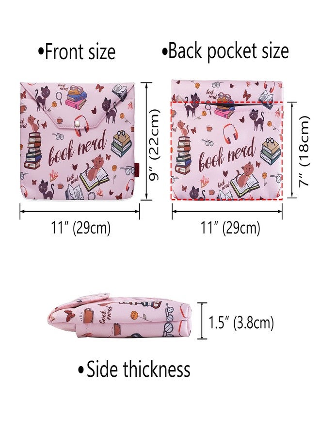 LParkin Book Sleeve for Book Lovers, Book Nerd Book Protector, Book Covers for Paperbacks, Book Sleeves with Zipper with Padded, Washable Fabric, Medium 11 Inch X 9 Inch - Image 2