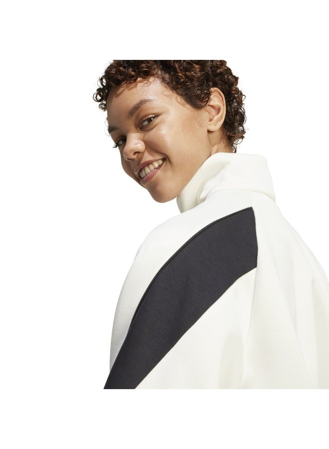Adidas W Stadium Tt White Training Track Tops For Women XS - Image 5