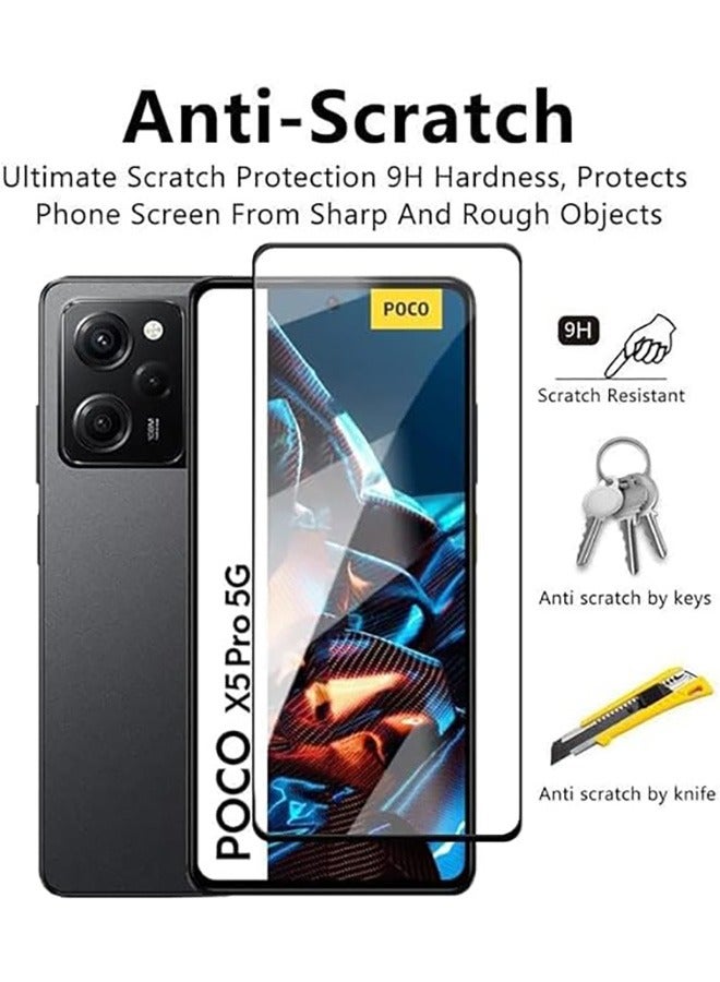 Xiaomi Poco X5 Pro 5G Screen Protector, 9H Tempered Glass Screen Protector for Xiaomi Poco X5 Pro 5G, Case Friendly, Easy Installation,Anti-Scratch Film - Image 3