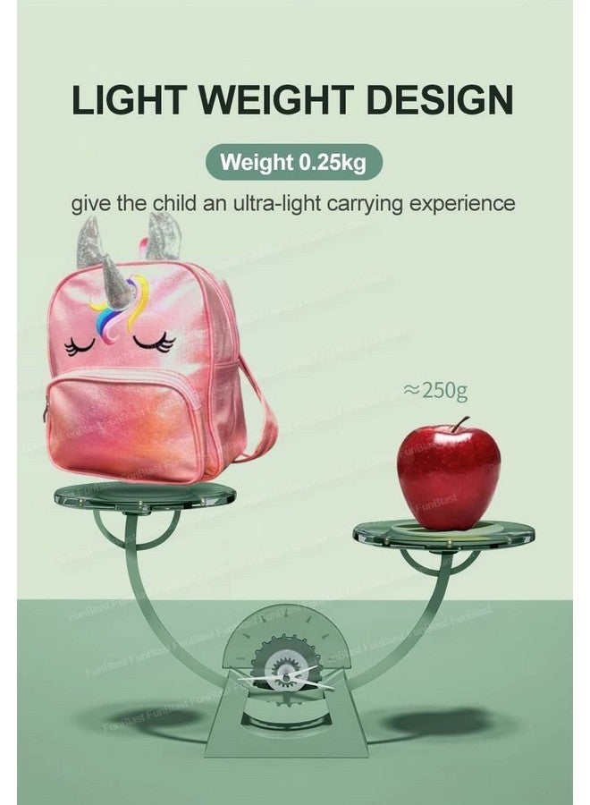 FunBlast Unicorn Bags for Kids - Cute Mini Bagpack for Girls - Small Backpack for Picnic Travel Bags for Girls, Korean Bag for Girls, Fancy Bags for Girls Stylish (29 X 25 X 13 CM) (Pink) - Image 4