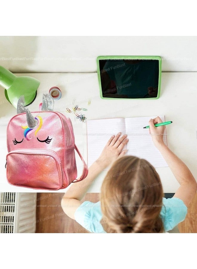 FunBlast Unicorn Bags for Kids - Cute Mini Bagpack for Girls - Small Backpack for Picnic Travel Bags for Girls, Korean Bag for Girls, Fancy Bags for Girls Stylish (29 X 25 X 13 CM) (Pink) - Image 5