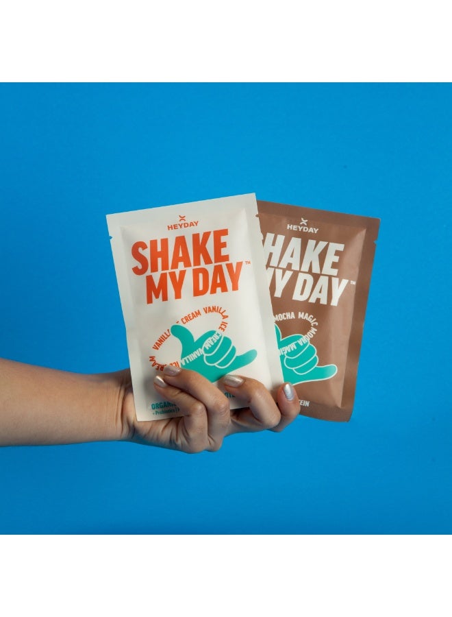 heyday Shake My Day Organic Plant-Based Protein Powder | Pea & Rice Protein | Muscle Support And Recovery & Weight Loss | Vegan, Non-GMO, Gluten-Free, Nut-Free, Soy-Free | Vanilla (800G) - Image 4