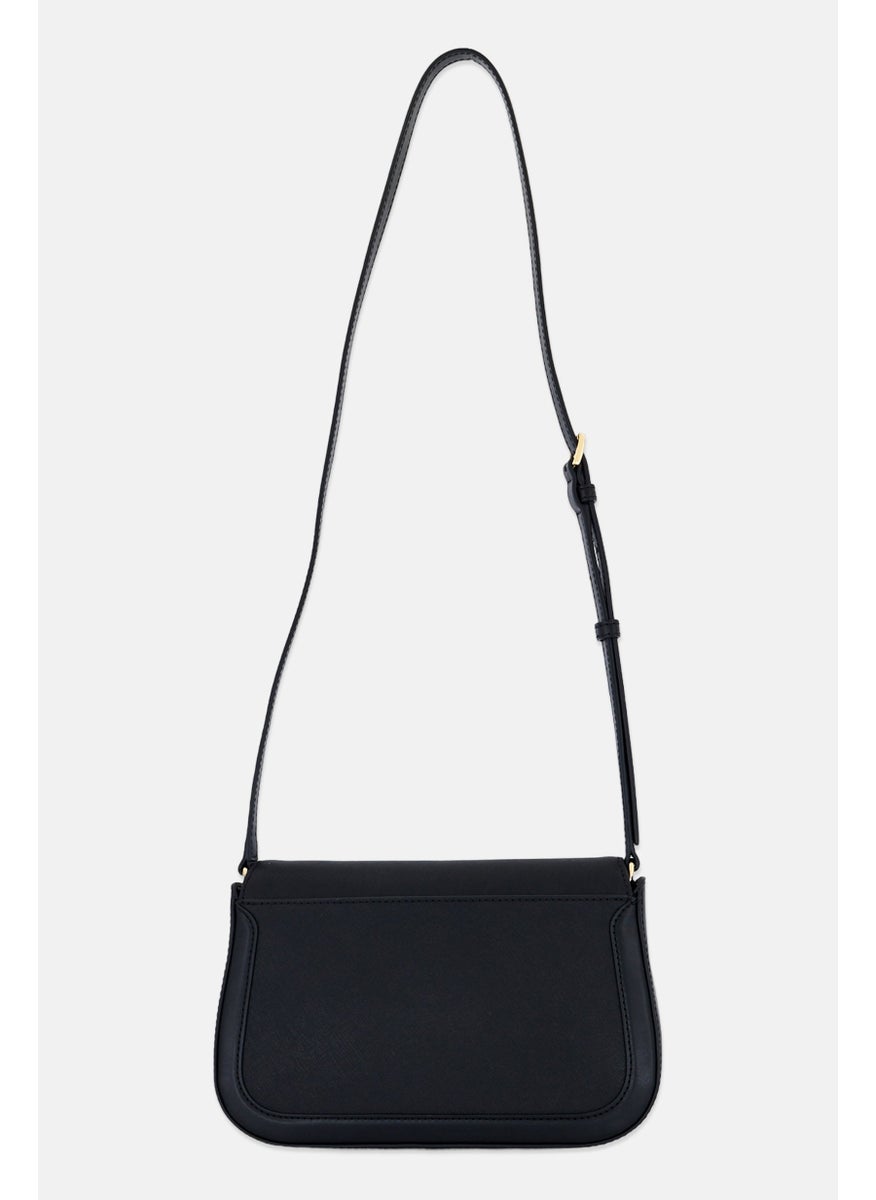 Michael Kors Women Brand Logo Cross Body Bag 18 H x 27 L x 8 W cm, Black  - Image 2