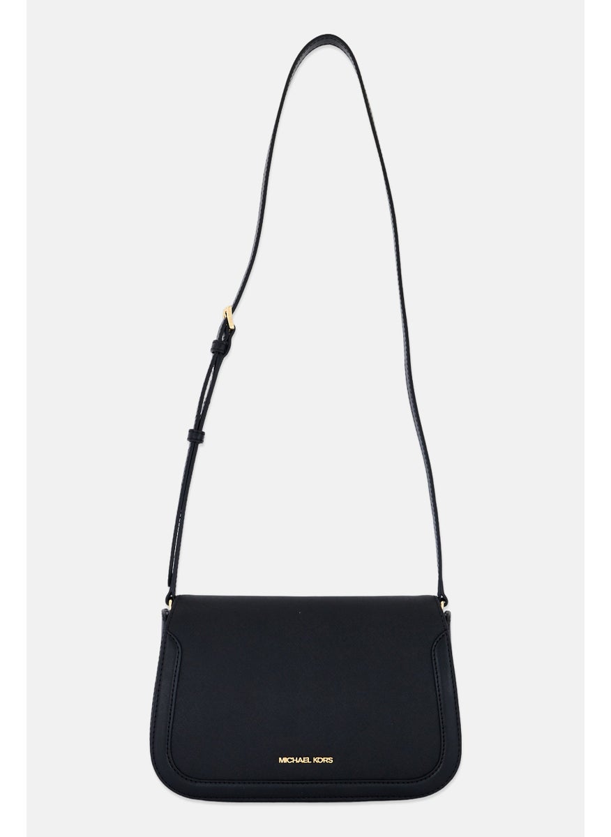 Michael Kors Women Brand Logo Cross Body Bag 18 H x 27 L x 8 W cm, Black  - Image 1