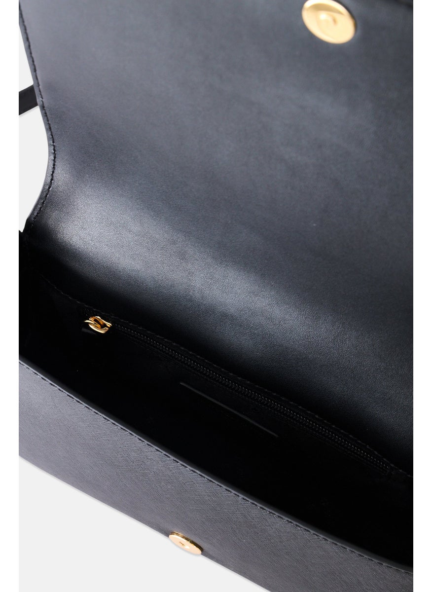 Michael Kors Women Brand Logo Cross Body Bag 18 H x 27 L x 8 W cm, Black  - Image 3