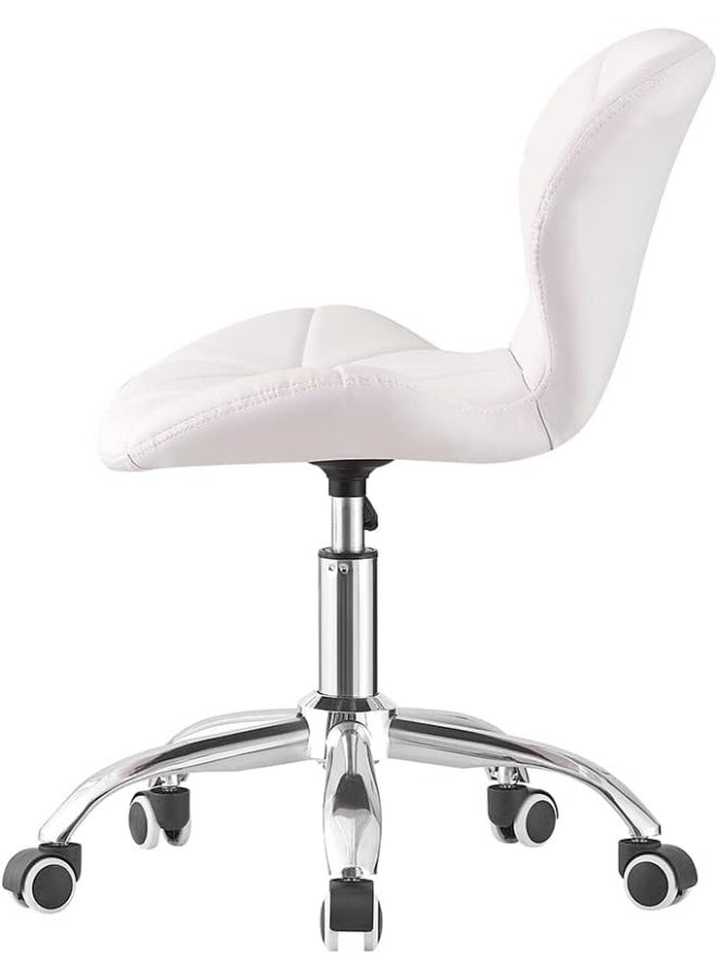 Modern Desk Chair – Comfortable Swivel Study Chair – Adjustable Height PU Leather Home Office Chair with Chrome Legs - Image 5